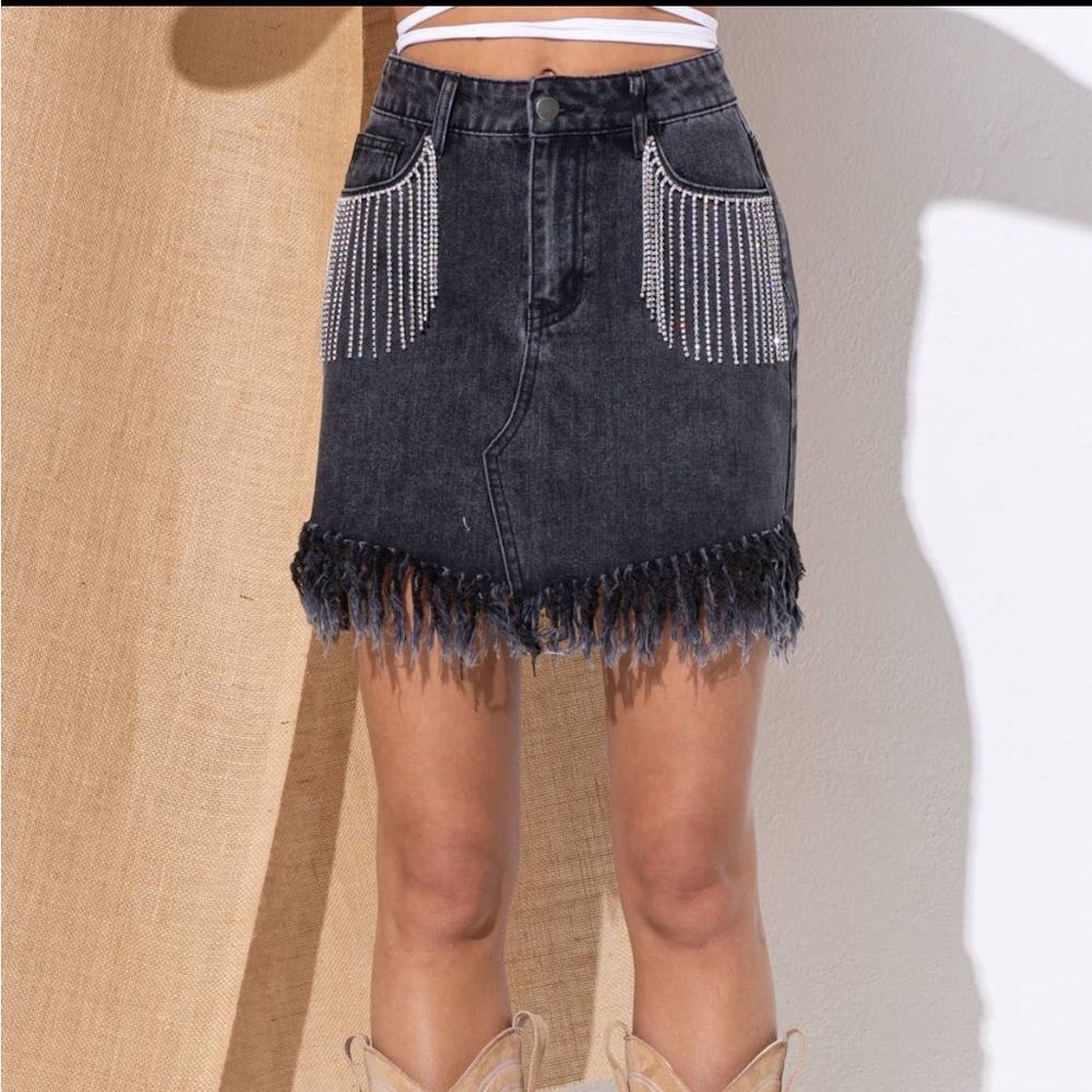Mini Rhinestone Skirt